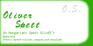 oliver spett business card